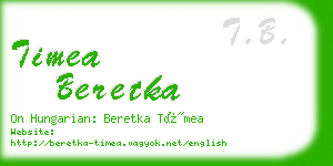timea beretka business card